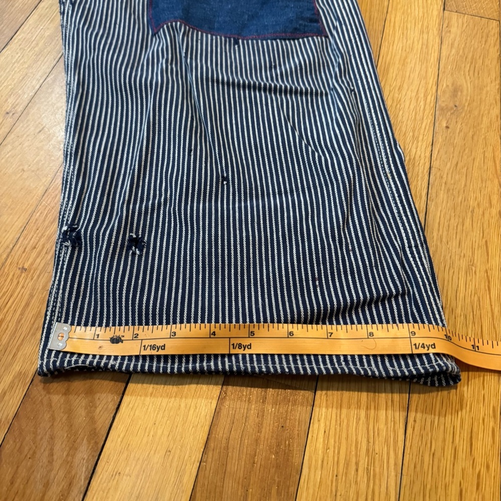 Vintage Key Distressed Patchwork Overalls - image 8